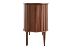 Buffet vintage en bois foncé noyer 2 portes coulissantes L138 cm EPIC