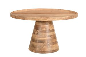 Table basse ronde en bois massif D80 cm MATERA