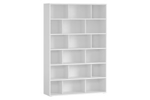 Bibliothèque scandinave blanc mat L140 cm EPURE