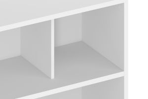 Bibliothèque scandinave blanc mat L140 cm EPURE