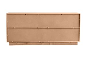 Buffet scandinave finition bois chêne 4 portes L180 cm COMO