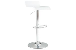 Tabourets de bar design blancs et acier chromé (lot de 2) SURF V2