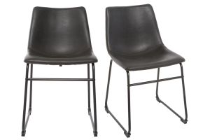Chaises industrielles noires (lot de 2) NEW ROCK