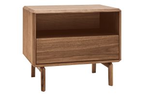 Table de chevet bois foncé noyer SUVA