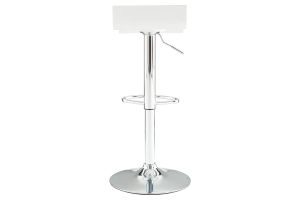Tabourets de bar design blancs et acier chromé (lot de 2) SURF V2