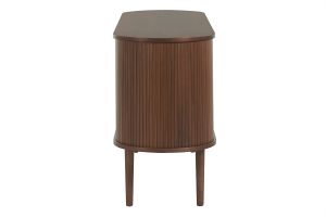 Buffet vintage en bois foncé noyer 2 portes coulissantes L160 cm EPIC