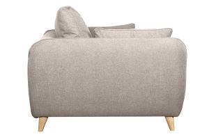 Canapé convertible scandinave 3 places en tissu beige avec matelas 10 cm CREEP