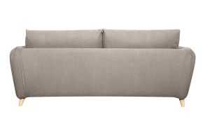 Canapé convertible scandinave 3 places en tissu beige avec matelas 10 cm CREEP