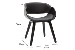 Chaise design noire BENT