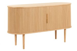 Buffet vintage en bois clair chêne 2 portes coulissantes L138 cm EPIC
