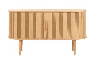 Buffet vintage en bois clair chêne 2 portes coulissantes L138 cm EPIC