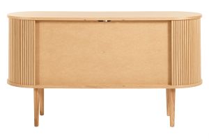 Buffet vintage en bois clair chêne 2 portes coulissantes L138 cm EPIC