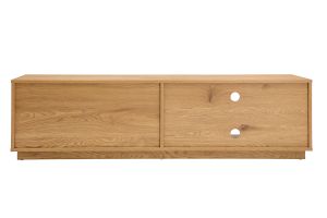 Meuble TV finition bois clair chêne 2 tiroirs L160 cm MADERO
