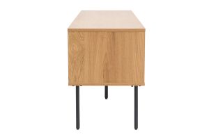 Meuble TV finition en bois clair chêne et métal noir L160 cm PERNELLE