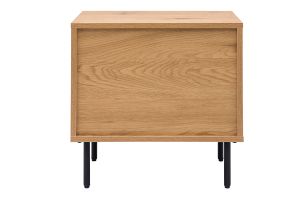 Table de chevet avec rangements 2 tiroirs finition bois clair chêne ARAGON