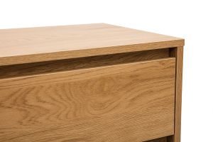 Commode finition bois clair chêne 4 tiroirs L100 cm ARAGON