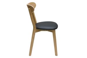Chaises vintage en bois clair chêne et noir (lot de 2) DOVE