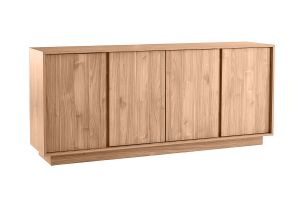 Buffet scandinave finition bois chêne 4 portes L180 cm COMO