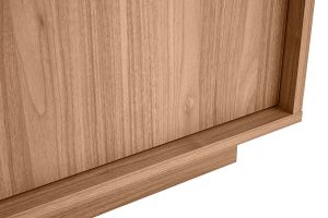 Buffet scandinave finition bois chêne 4 portes L180 cm COMO