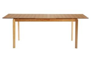 Table extensible rallonges intégrées rectangulaire en bois clair frêne L160-210 cm BONAVISTA