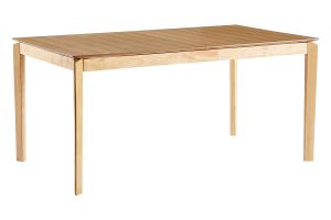 Table extensible rallonges intégrées rectangulaire en bois clair frêne L160-210 cm BONAVISTA