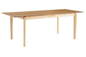 Table extensible rallonges intégrées rectangulaire en bois clair frêne L160-210 cm BONAVISTA