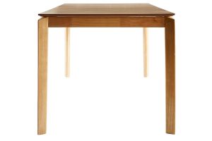 Table extensible rallonges intégrées rectangulaire en bois clair frêne L160-210 cm BONAVISTA