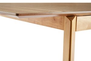 Table extensible rallonges intégrées rectangulaire en bois clair frêne L160-210 cm BONAVISTA