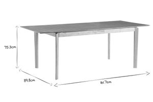 Table extensible rallonges intégrées rectangulaire en bois clair frêne L160-210 cm BONAVISTA