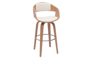 Tabourets de bar scandinaves pivotants 360° en bois clair H67.5 cm (lot de 2) GAO