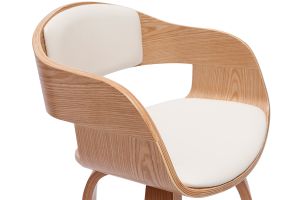 Tabourets de bar scandinaves pivotants 360° en bois clair H67.5 cm (lot de 2) GAO