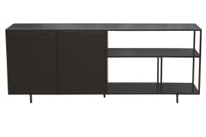 Buffet industriel en métal noir 2 portes L180 cm KARL