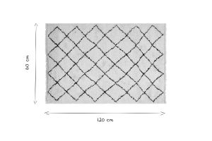 Tapis /  descente de lit style berbère écru 60 x 120 cm ZELIA