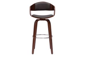 Tabourets de bar vintage pivotants 360° noyer H67.5 cm (lot de 2) GAO