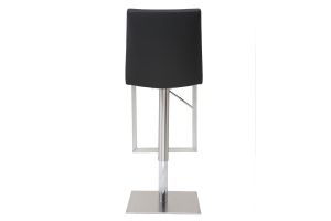 Tabourets de bar relevables noir et acier chromé (lot de 2) KYLE
