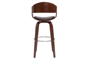 Tabourets de bar vintage pivotants 360° noyer H67.5 cm (lot de 2) GAO