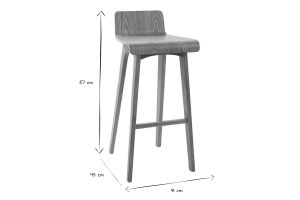 Sgabelli da bar scandinavi in legno chiaro H75 cm (set di 2) BALTIK