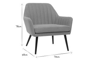 Fauteuil design en tissu effet velours texturé jaune moutarde et métal noir GASTON