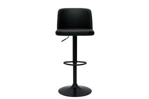 Tabourets de bar design réglables noirs et métal noir (lot de 2) MONTI