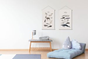 Kakemono bambini illustrazione animali polari L40 x L60 cm POLAR