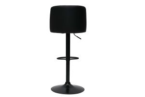 Tabourets de bar design réglables noirs et métal noir (lot de 2) MONTI