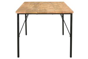 Table à manger rectangulaire en bois manguier massif et métal noir L180 cm JUDE