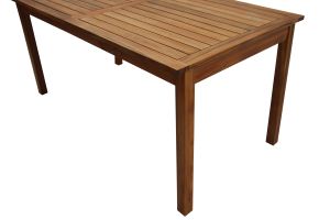 Table de jardin extensible rallonges intégrées en bois massif L160-210 cm MAYEL