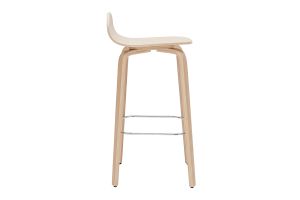 Tabourets de bar scandinaves bois chêne H68 cm (lot de 2) OBRA