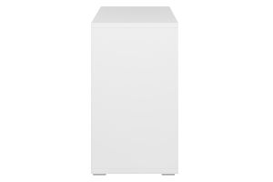 Bibliothèque basse finition bois blanc L140 cm EPURE