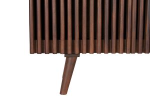 Buffet en manguier massif teinté bois foncé 2 portes coulissantes L140 cm ALBA