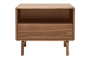 Table de chevet bois foncé noyer SUVA