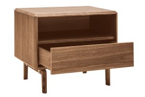 Table de chevet bois foncé noyer SUVA