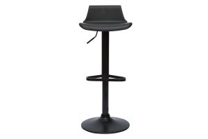 Tabourets de bar design réglables noirs 360° (lot de 2) KRONOS