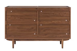 Comò 6 cassetti in legno scuro L120 cm SANAA